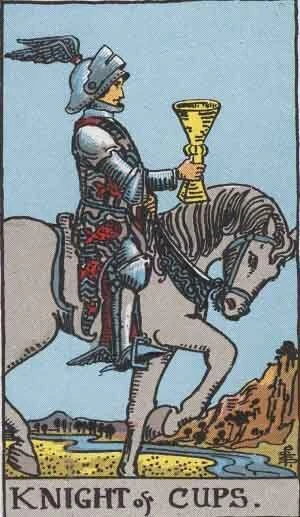 Carta de Tarot Cavaleiro de Copas