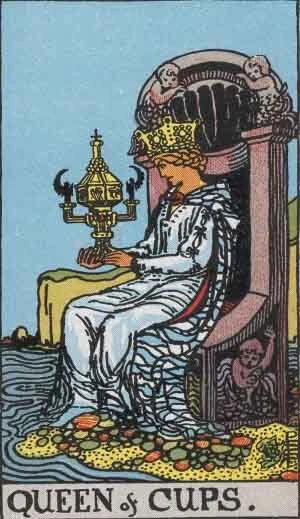 Carta de Tarot Rainha de Copas