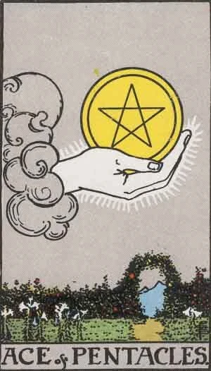 Carta de Tarot Ás de Ouros