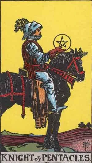Carte de Tarot Cavalier de Deniers