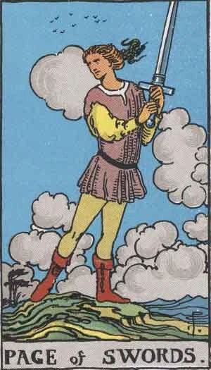 Carta de Tarot Valete de Espadas
