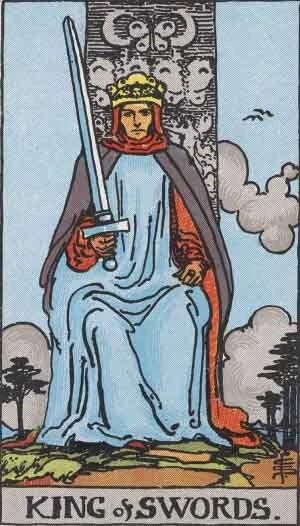 Carta del Tarot Rey de Espadas